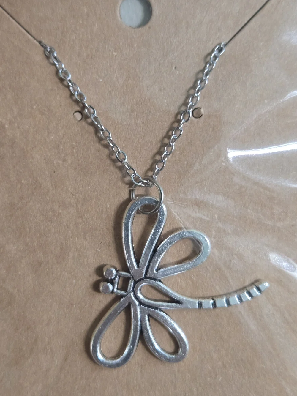 Handmade Silver Dragonfly Necklace